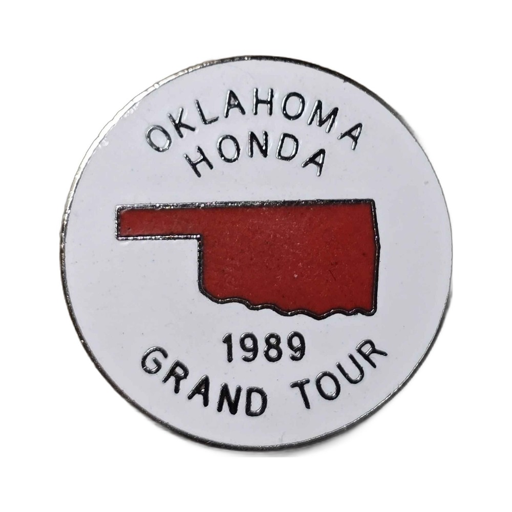 Oklahoma Honda 1989 Grand Tour Lapel Vest Hat Pin J15